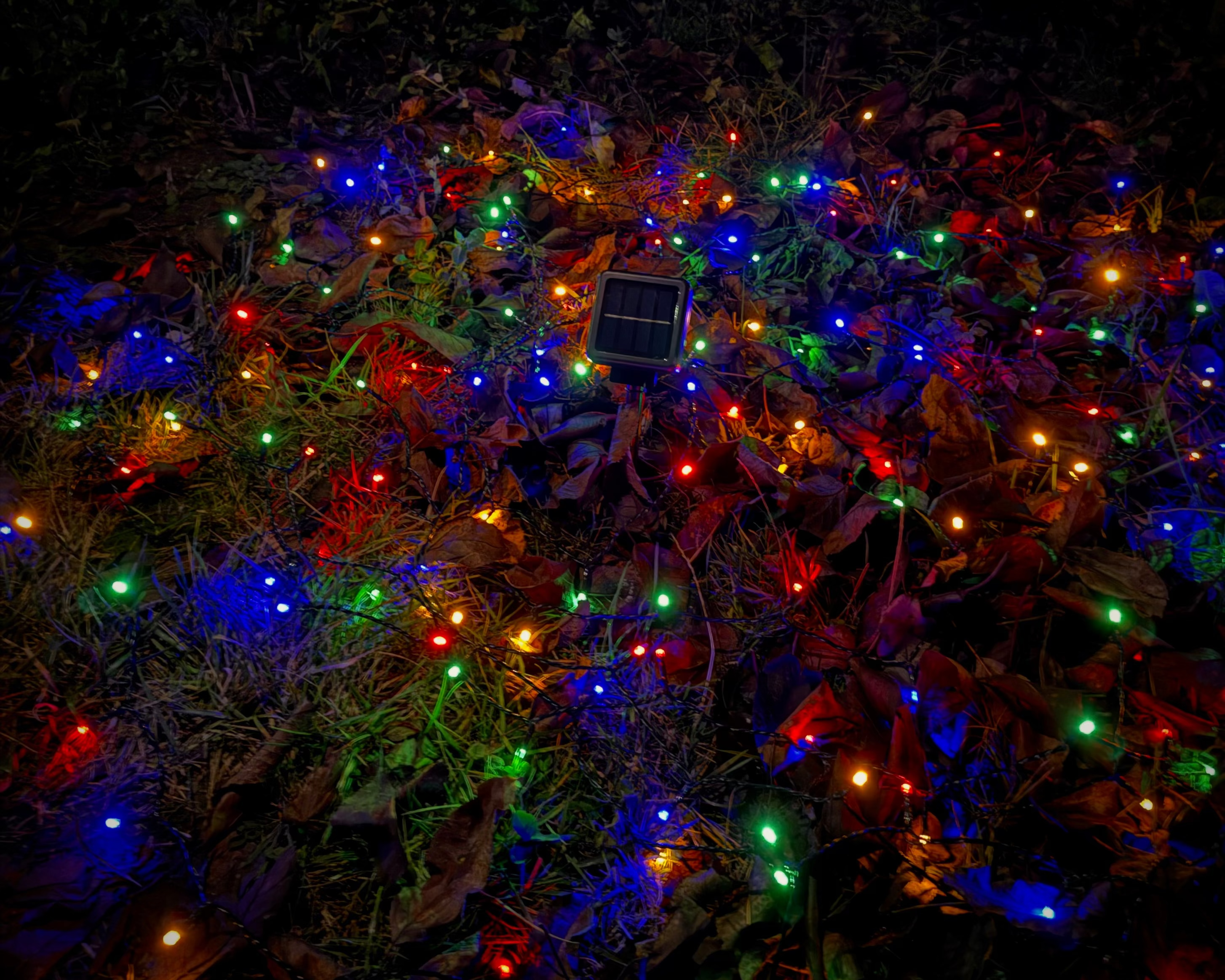 Instalație luminoasă solară pentru exterior, 20 metri, multicoloră, cu diverse jocuri de lumini