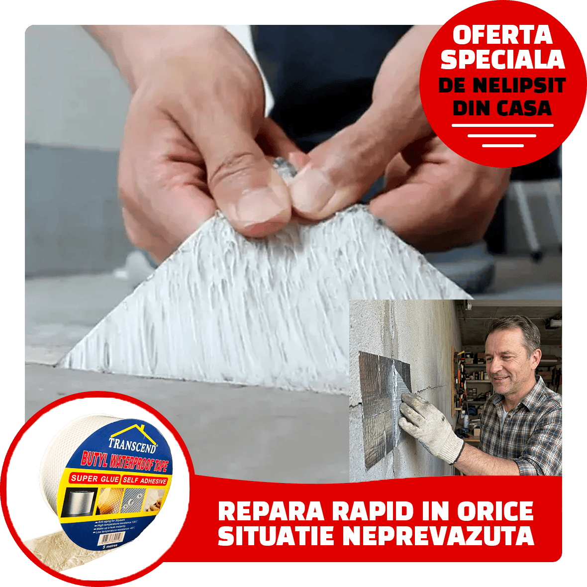 Bandă Reparatoare Adezivă
